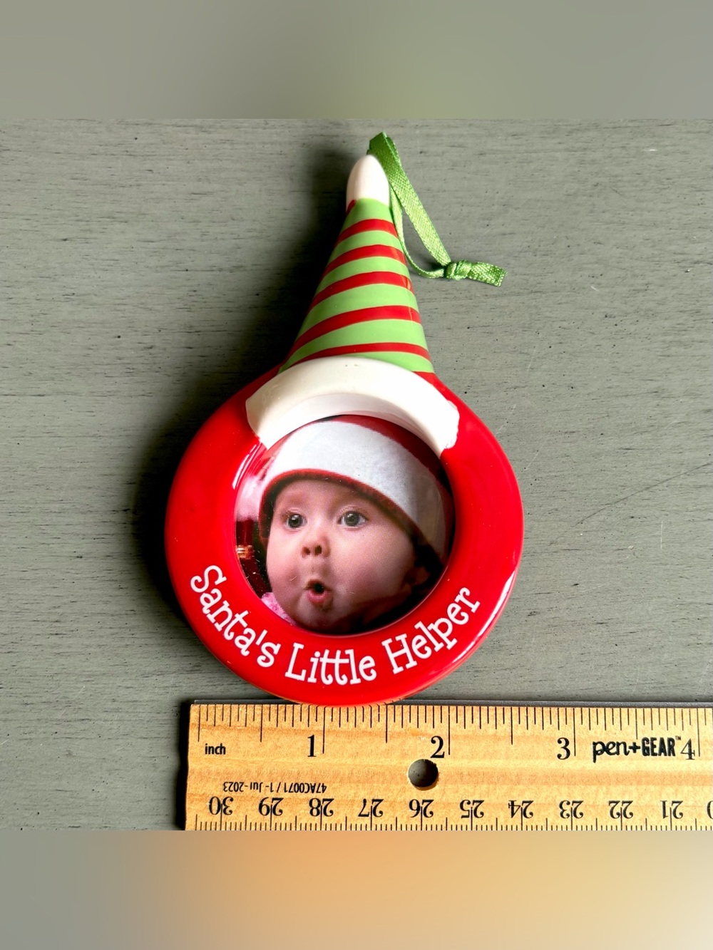 Christmas Tree Photo Ornaments Decor Set -Baby First & Santa's Little Helper - Picture 16 of 16